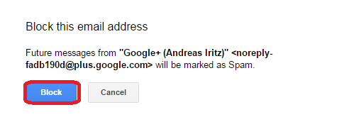 block email google