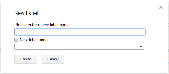 cách tạo label trong email google