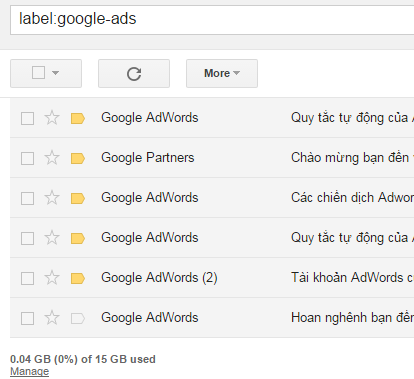 cách tạo label trong email google