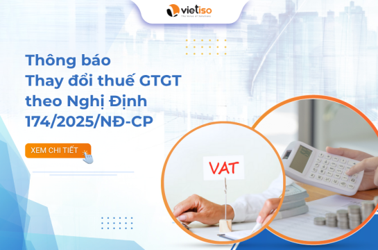 Thông báo thay đổi thuế GTGT theo Nghị Định 174/2025/NĐ-CP