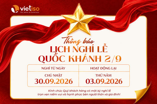 Thông báo Lịch nghỉ Lễ Quốc khánh 02/09