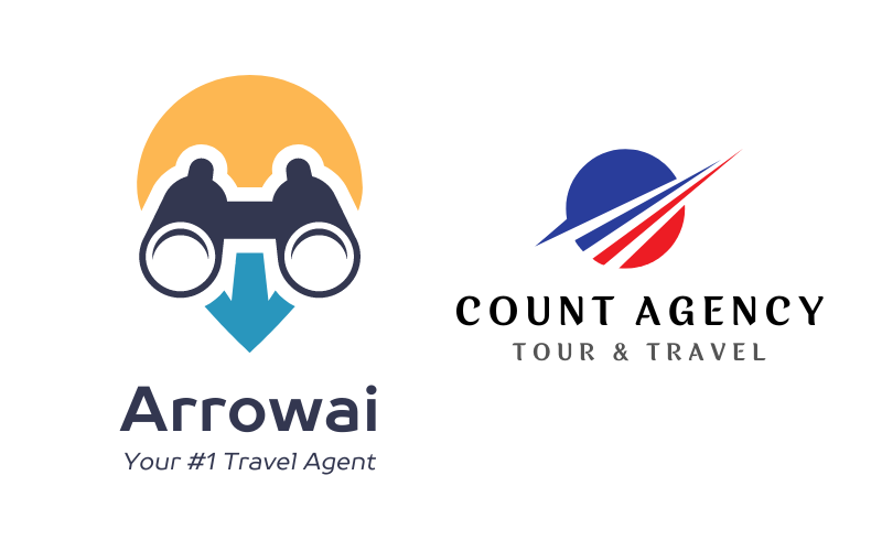 Mẫu logo du lịch 1 và 2
