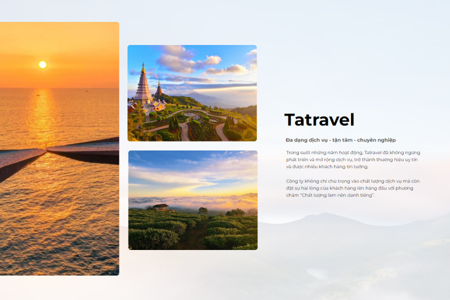 Website Công ty Du lịch TaTravel 