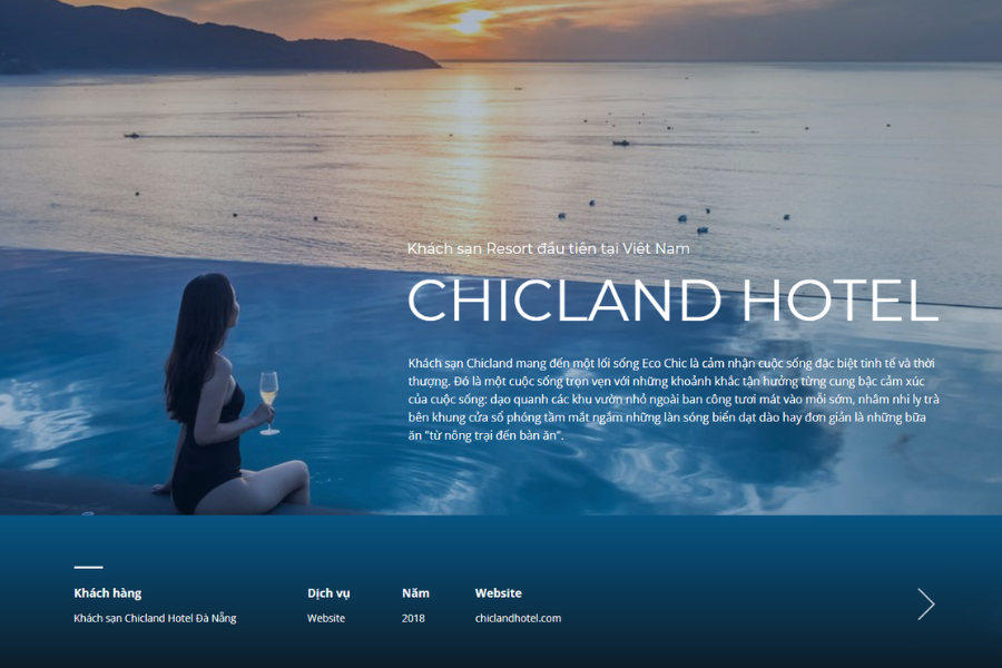 Website Khách sạn Chicland Hotel Đà Nẵng