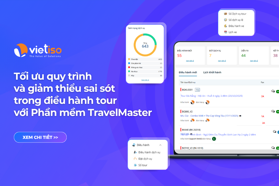 Tối ưu quy trình và giảm sai sót trong điều hành tour với Phần mềm TravelMaster
