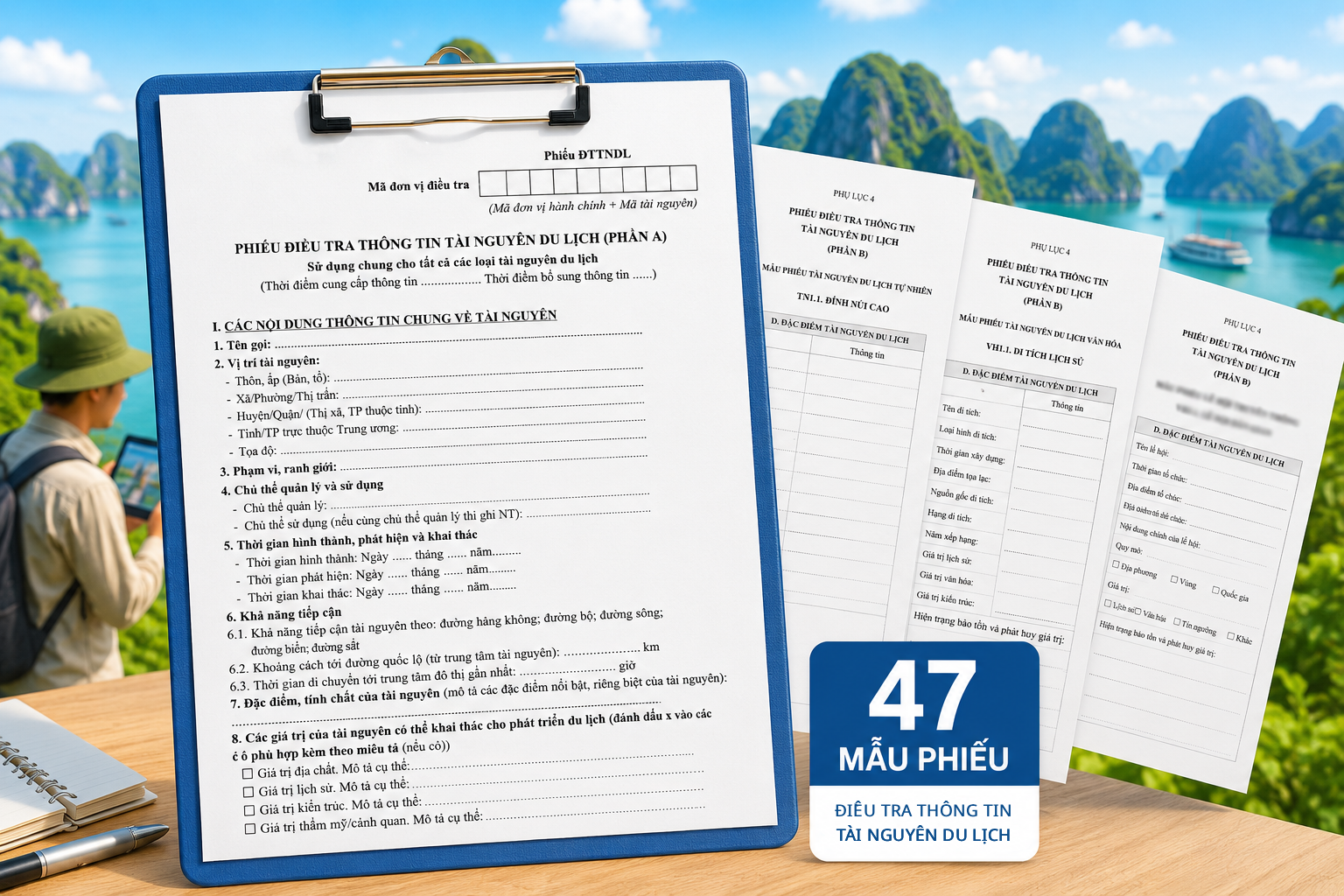 47 mẫu phiếu điều tra tài nguyên du lịch theo Quyết định 2654/QĐ-BVHTTDL