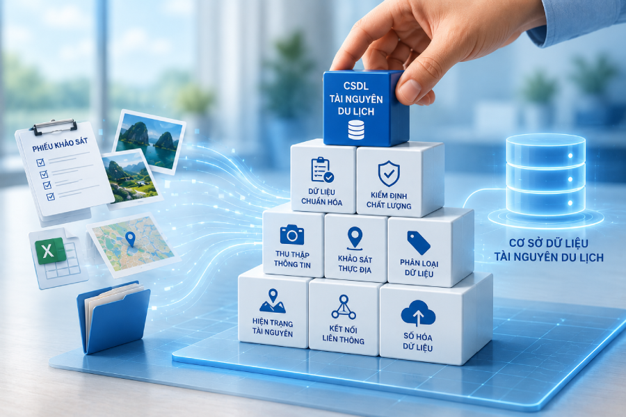 Gợi ý quy trình xây dựng cơ sở dữ liệu tài nguyên du lịch: 7 bước triển khai hiệu quả