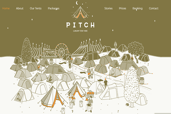 Website du lich hien dai - Pitchtent