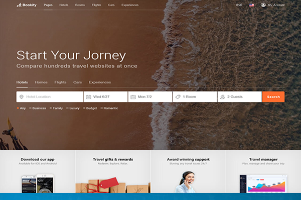 Bookify mau-website-du-lich-dep-bookify