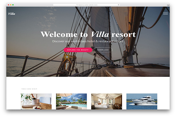 download mien phi website du lịch villa