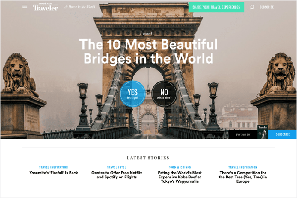 website du lich noi tieng the gioi Conde nast traveller