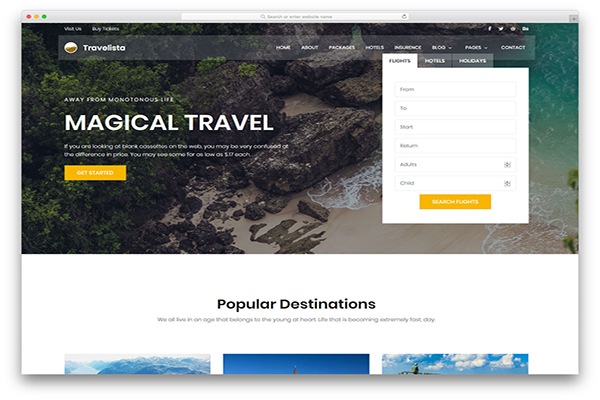 Su dung khoang trang trong thiet ke website du lich