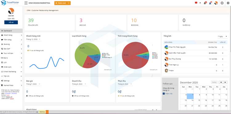 Phần mềm taCRM - TravelMaster