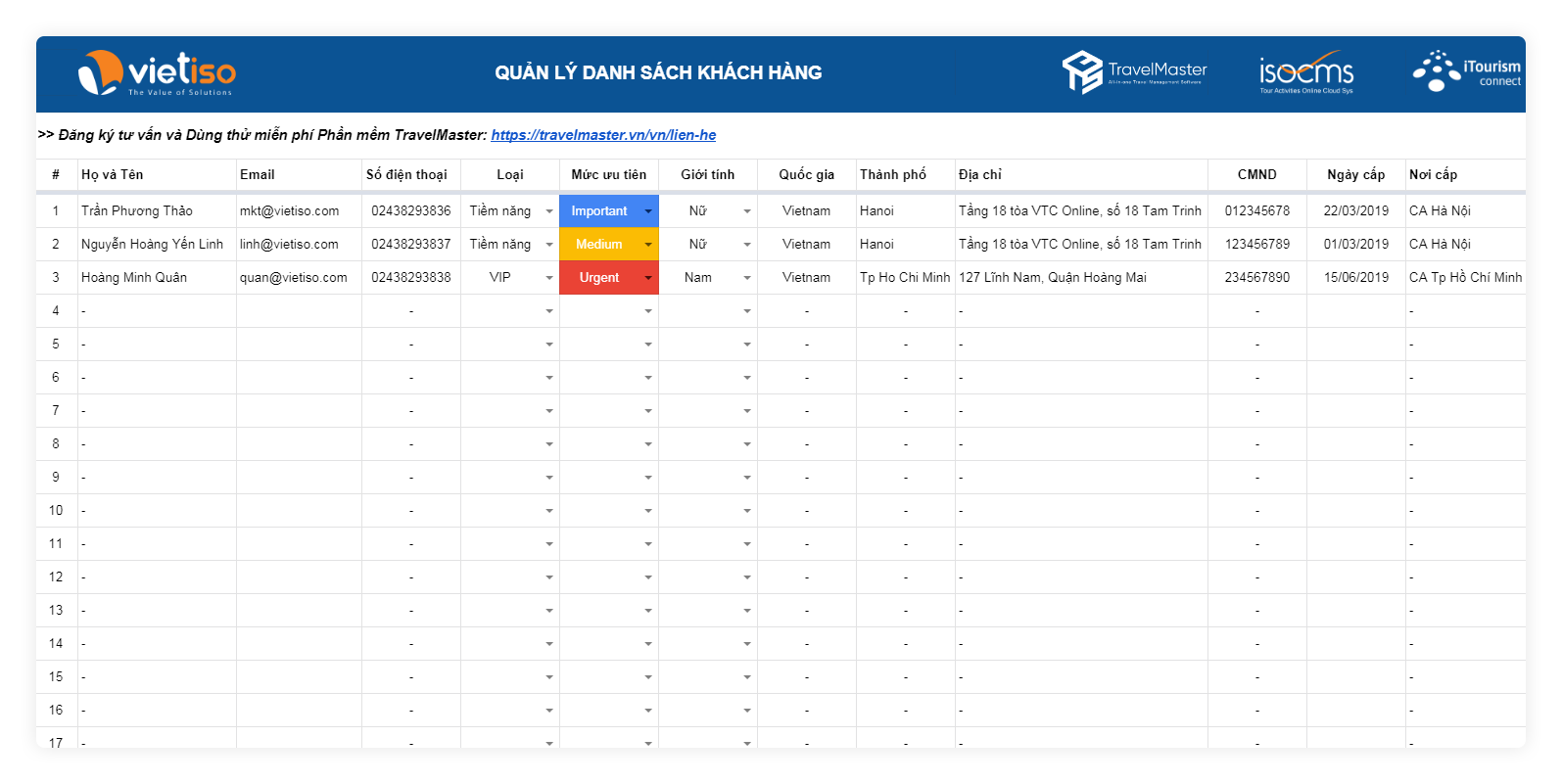 Mau File Excel quan ly danh sanh khach hang