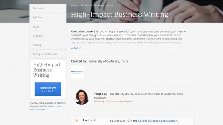 6 khoá học Online Content Writing nâng cao kỹ năng viết content bằng tiếng Anh