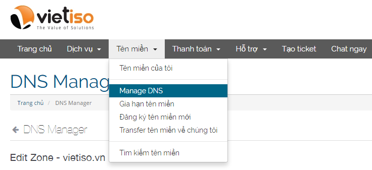 Truy cập DNS link