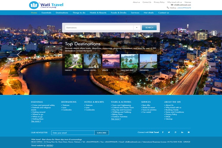 Top 10 các mẫu website du lịch đẹp nhất 2018